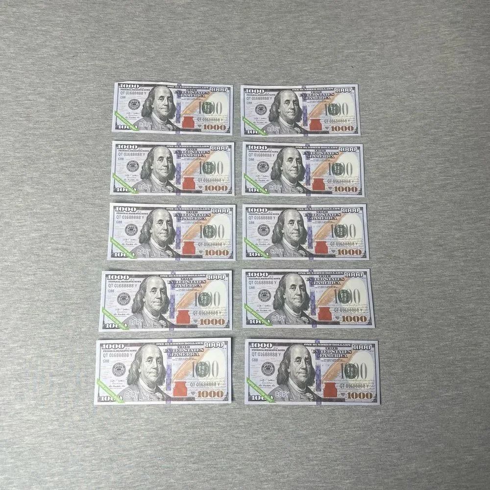 10 PCS. Sinking Funds Fake Money Bill Place Holders